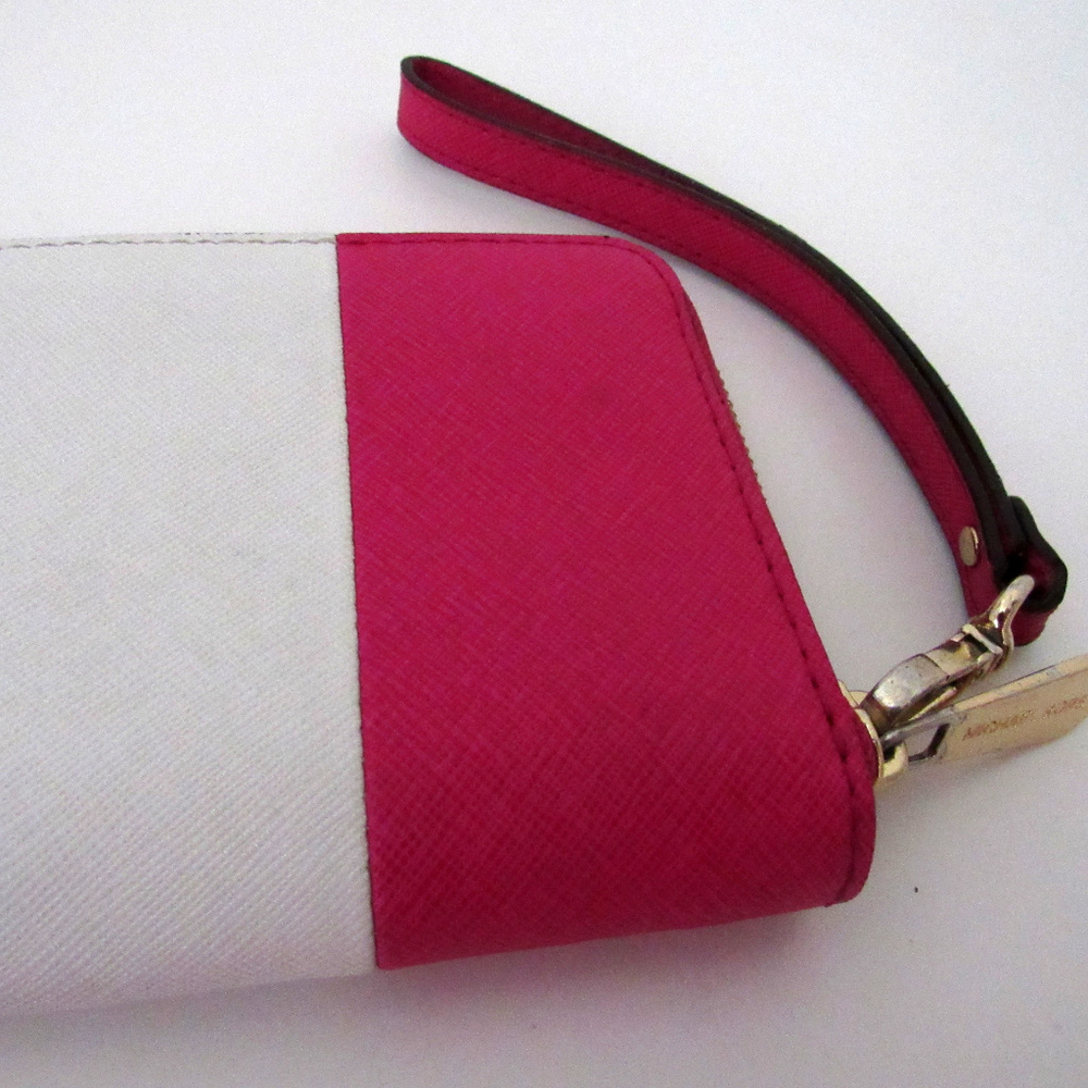 Michael Kors Pink Striped Continental Wristlet - Picture 5 of 7